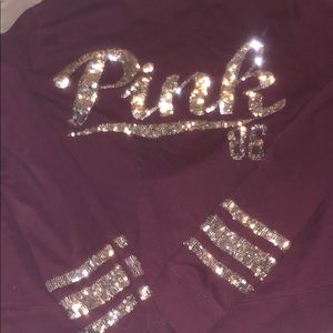 Victoria Secrets zip up sparkle hoodie